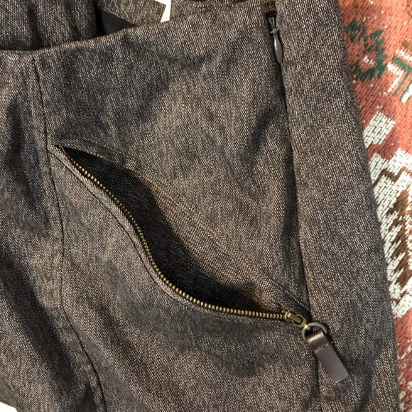 Coldwater Creek Pencil Skirt Career Brown Zipper Pockets Lined Double Slit - Picture 9 of 11